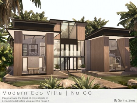 Modern Eco Villa No CC by Sarina_Sims at TSR