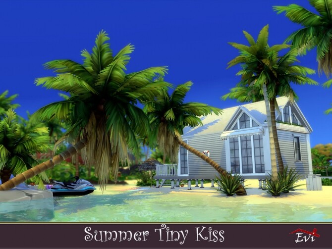 Sims 4 Summer Tiny Kiss Home by evi at TSR
