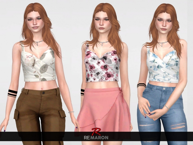 Romantic Top for Women 01 by remaron at TSR » Sims 4 Updates
