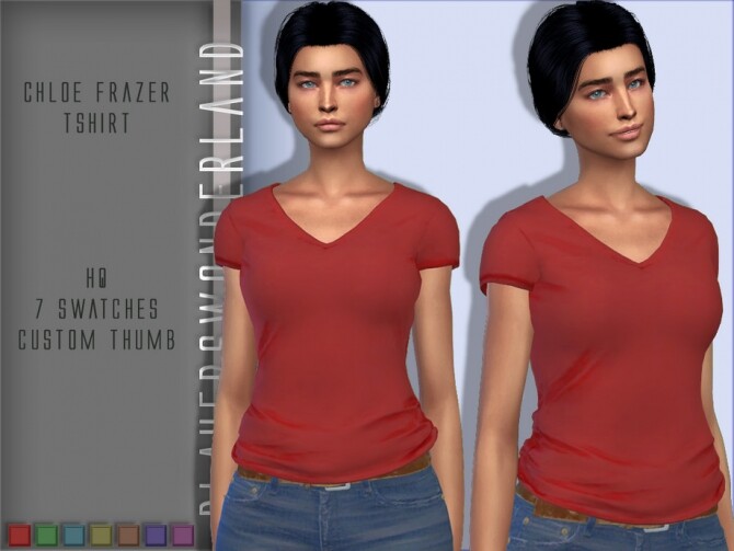 Sims 4 Chloe Frazer T shirt by PlayersWonderland at TSR