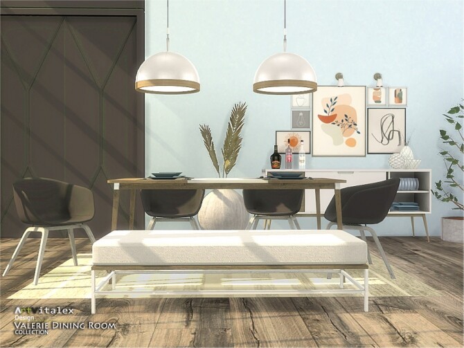 Sims 4 Valerie Dining Room by ArtVitalex at TSR