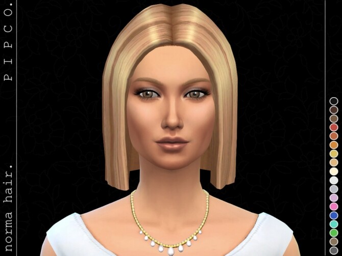 Sims 4 Norma hair by pipco at TSR