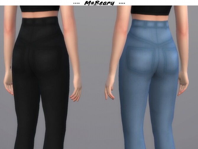 Sims 4 Highwaisted Soft Jeans by MsBeary at TSR