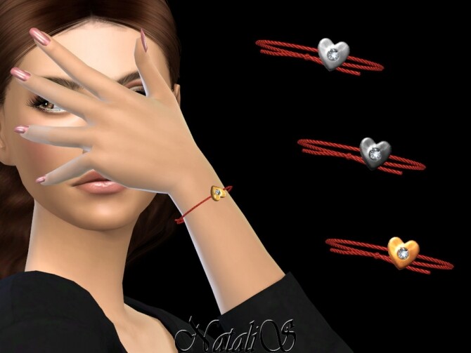Sims 4 Diamond heart bracelet by NataliS at TSR