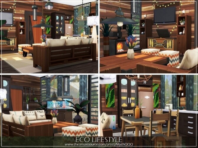 Sims 4 Eco Lifestyle Home by MychQQQ at TSR