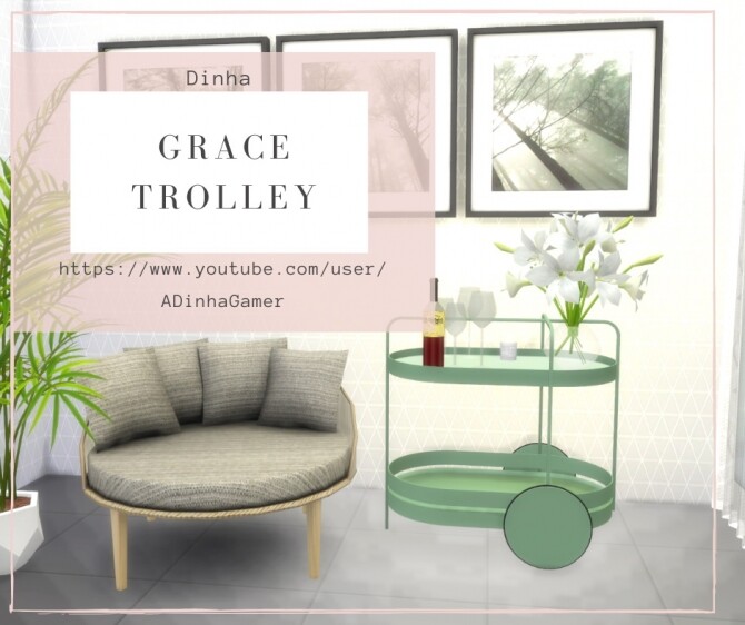 Sims 4 GRACE TROLLEY at Dinha Gamer