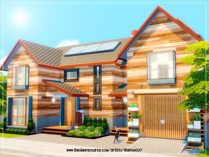 Sims 4 Eco Modern Home Nocc by sharon337 at TSR