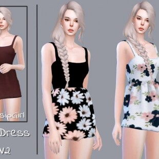 Camo Dress by itsleeloo at TSR » Sims 4 Updates
