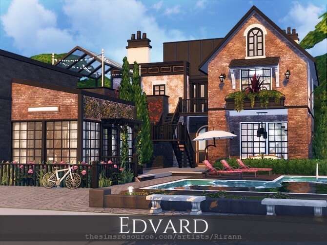 Sims 4 Edvard house by Rirann at TSR