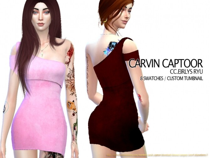 Sims 4 Eirlys Ryu dress by carvin captoor at TSR