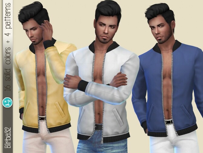 Open Jacket for males by Birba32 at TSR » Sims 4 Updates
