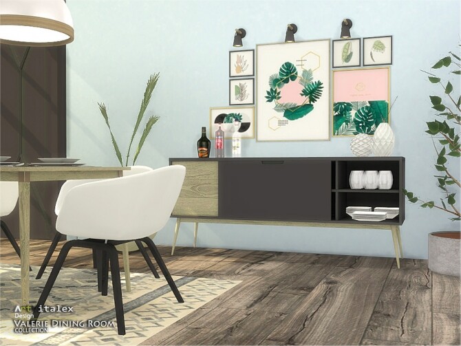 Sims 4 Valerie Dining Room by ArtVitalex at TSR