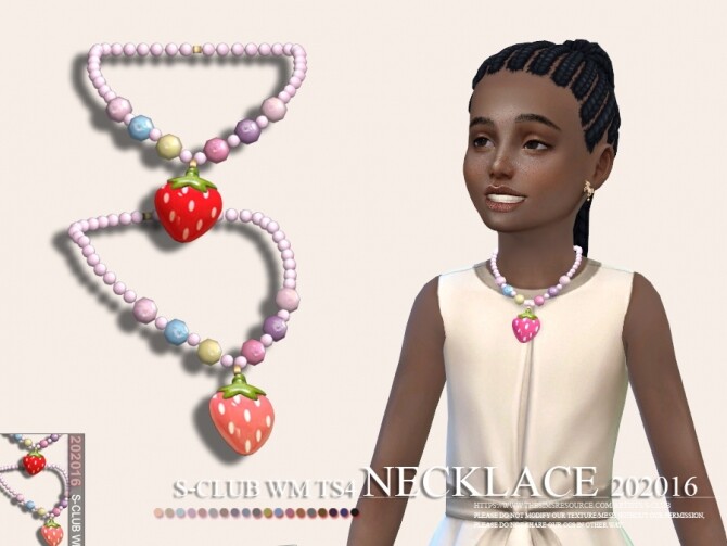 Sims 4 Necklace 202016 by S Club WM at TSR