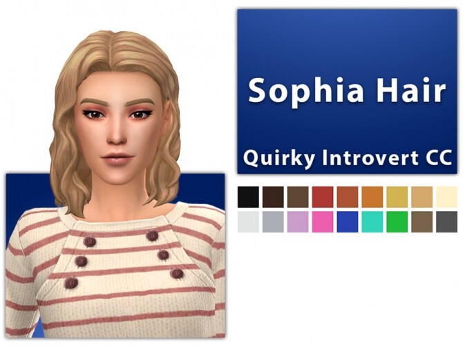 Sims 4 Sophia Hair by qicc at TSR