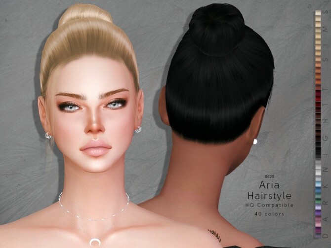 Sims 4 Aria Hairstyle by DarkNighTt at TSR