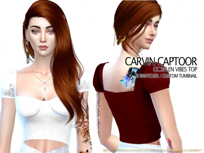 Sims 4 Splen Vibes Top by carvin captoor at TSR