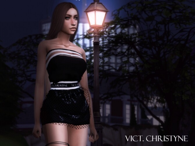 Sims 4 DRESS I VICT. CHRISTYNE by Viy Sims at TSR