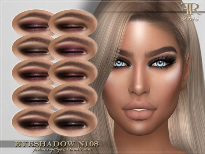 Sims 4 FRS Eyeshadow N108 by FashionRoyaltySims at TSR