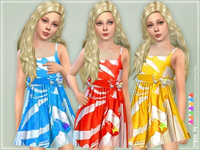 Sims 4 Girls Dresses Collection P144 by lillka at TSR