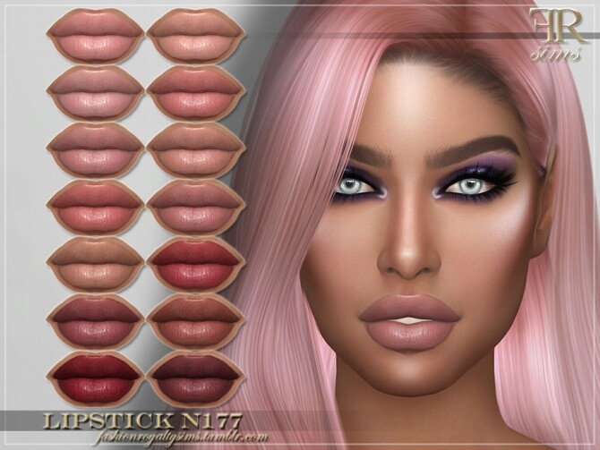 Sims 4 FRS Lipstick N177 by FashionRoyaltySims at TSR