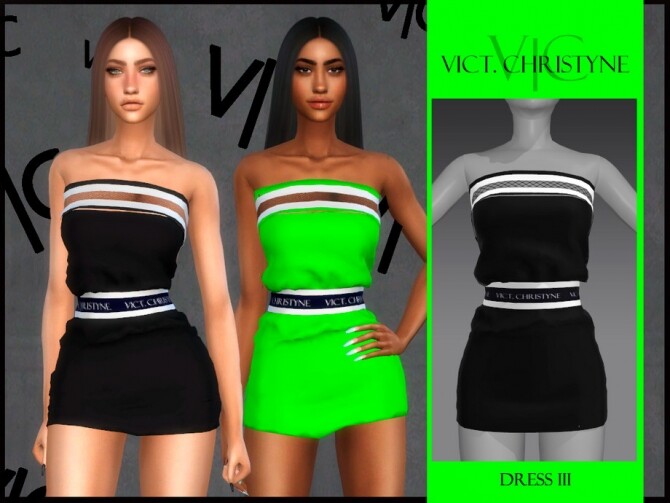 Sims 4 DRESS III VICT CHRISTYNE by Viy Sims at TSR