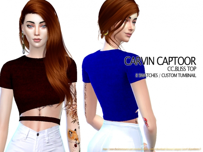 Bliss Top by carvin captoor at TSR » Sims 4 Updates