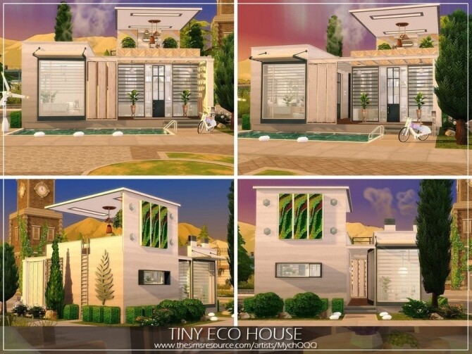 Sims 4 Tiny Eco House by MychQQQ at TSR
