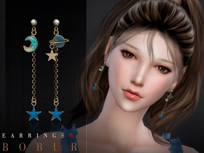 Sims 4 Earrings 18 by Bobur3 at TSR
