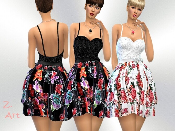 Sims 4 DreamZ 10 Dress by Zuckerschnute20 at TSR