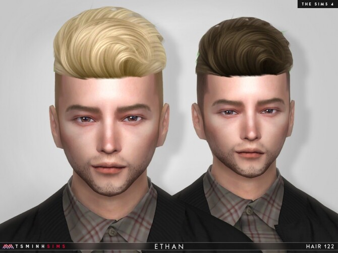 Sims 4 Ethan Hair 122 by TsminhSims at TSR