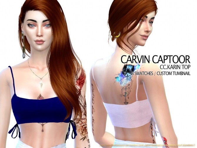 Sims 4 Karin Top by carvin captoor at TSR