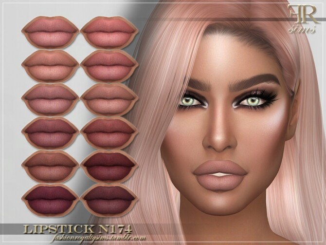 Sims 4 FRS Lipstick N174 by FashionRoyaltySims at TSR