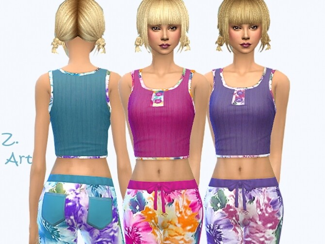 Sims 4 Casual colorful TopZ 09 by Zuckerschnute20 at TSR
