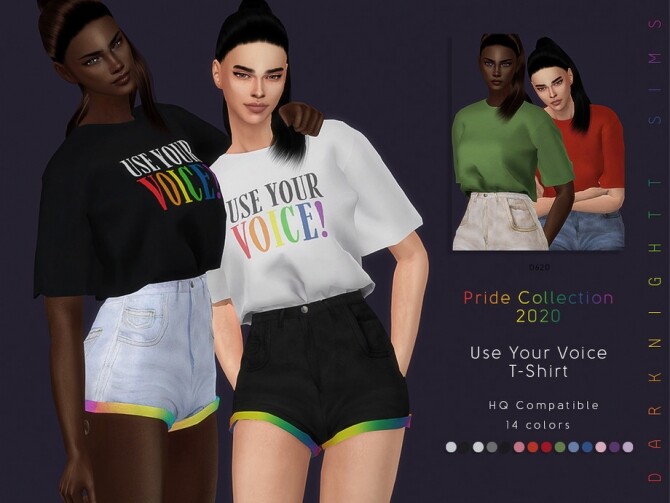 Sims 4 Use Your Voice T Shirt by DarkNighTt at TSR