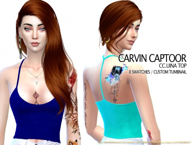 Sims 4 UIna Top by carvin captoor at TSR
