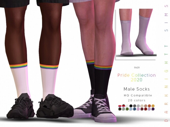Sims 4 Male Pride Socks by DarkNighTt at TSR