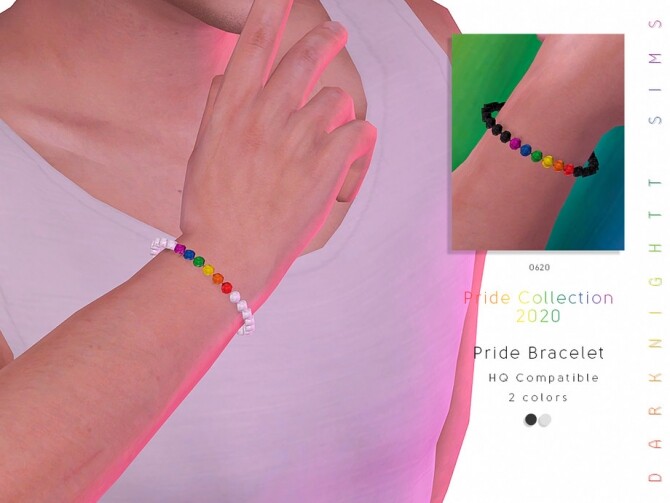 Sims 4 Male Pride Bracelet by DarkNighTt at TSR