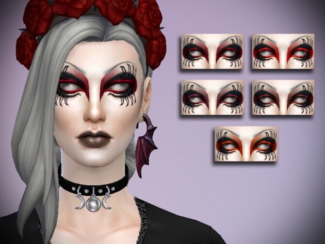 Black Widow Eyeshadow HQ by thaisherrera at TSR » Sims 4 Updates