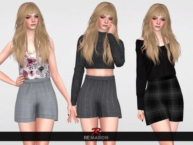 Sims 4 Shorts for Women 01 by remaron at TSR