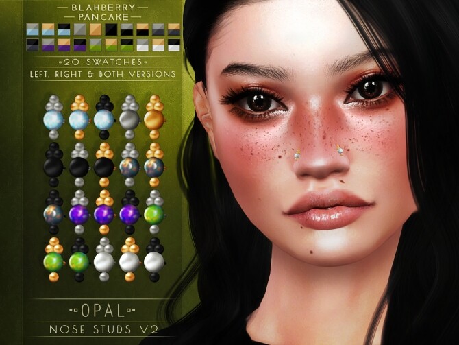 Sims 4 Opal nose studs at Blahberry Pancake