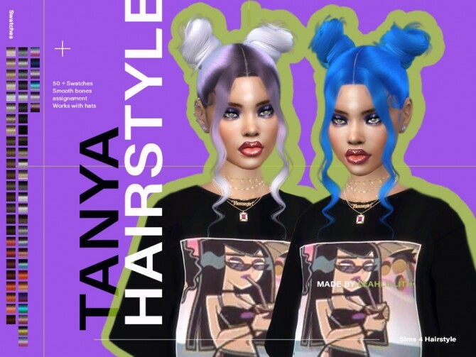 Sims 4 Tanya Hairstyle by Leah Lillith at TSR