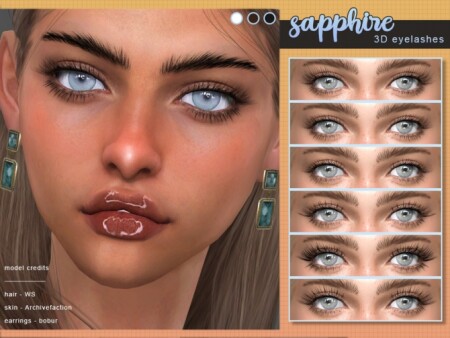 Sapphire 3D Eyelashes by Screaming Mustard at TSR