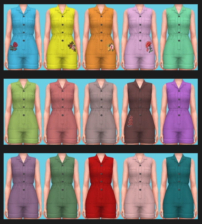 Sims 4 Eco Lifestyle Jumpsuit Recolors at Annett’s Sims 4 Welt