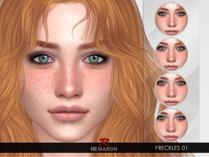 sims 4 colored freckles cc