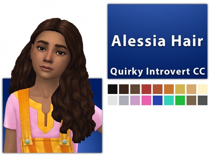 Sims 4 Alessia Hair by qicc at TSR