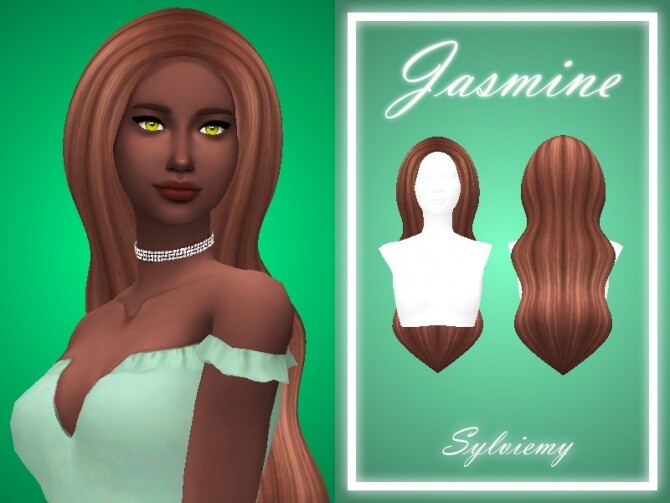 Sims 4 Jasmine Hair Set by Sylviemy at TSR