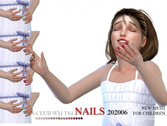 Sims 4 Nails 202006 by S Club WM at TSR