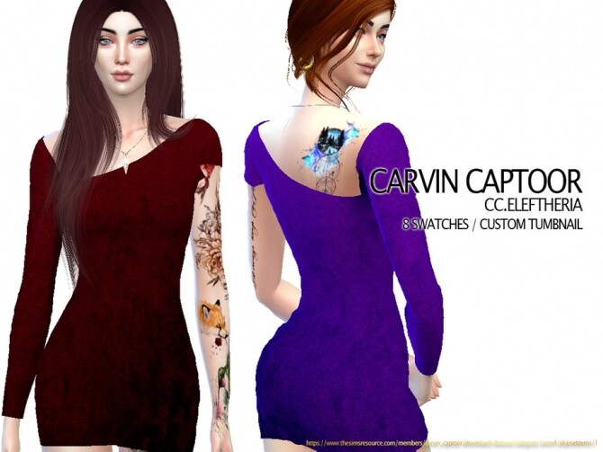 Sims 4 Eleftheria dress by carvin captoor at TSR