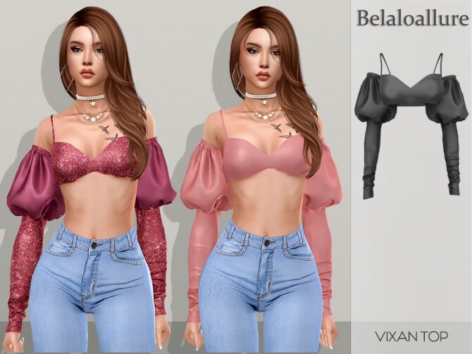 Sims 4 Vixan top by belal1997 at TSR