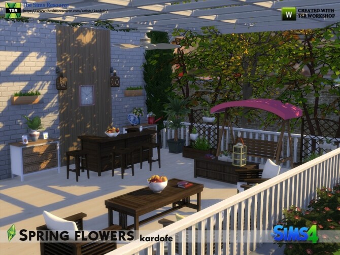 Sims 4 Spring flowers garden by kardofe at TSR